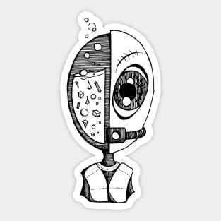 Aliens Diving Sticker